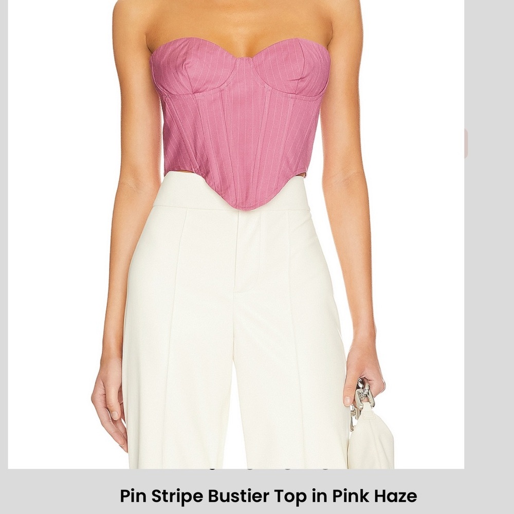 Revolve corset top pink